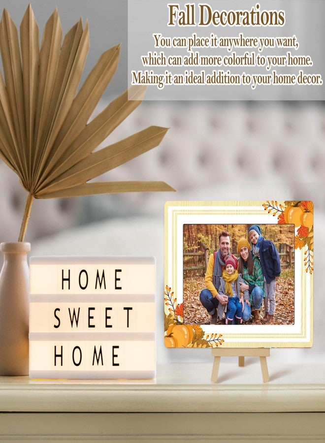 OXRUN Fall Picture Frame, Thanksgiving Gifts Wooden Photo Frame with Easel, 4x6 Autumn Pumpkin Picture Frames for Tabletop Display Photo Insert - J04 - Image 3
